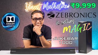 Zebronics Jukebar 1000 Dolby Atmos Soundbar  Dolby Atmos Soundbar under 10000  Zebronics 1000 [upl. by Borden]