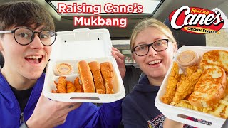 RAISING CANES MUKBANG [upl. by Naujek]