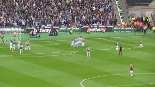 Aaron Cresswell Goal for West Ham v Man City 29042018 [upl. by Geof]