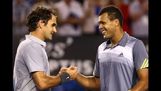 Roger Federer vs JoWilfried Tsonga  Australian Open 2013 Quarterfinal Highlights [upl. by Rehsa]