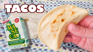 ✅ Cómo hacer TORTILLAS o tortitas para TACOS de MAIZ NIXTAMALIZADO con harina MASECA [upl. by Dollar607]