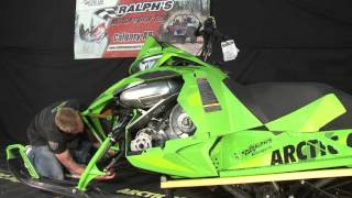 How to Remove Your Hood amp Check Fluid Levels Arctic Cat M8 [upl. by Ahsier]