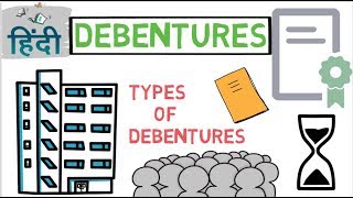 What are Debentures Difference between Shares and Debentures  Hindi [upl. by Annwahsal214]