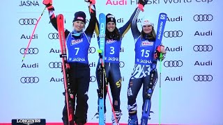 Womens Giant Slalom  Award Ceremony  Jasna SVK  2024 [upl. by Yenrab]