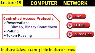 26 Controlled Access Protocols Reservation Polling Token Passing Bit Map Binary Countdown [upl. by Fuller]