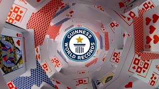 Tallest House of Cards Built  Guinness World Records [upl. by Munson]