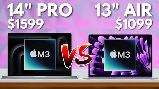 M3 MacBook Air 13quot vs MacBook Pro 14quot  DONT BE FOOLED [upl. by Elane]