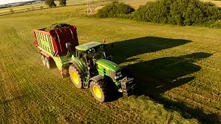 2Schnitt 2015 SOUND JOHN DEERE 7530 am Ladewagen fahren  GoPro [upl. by Nnylacissej]