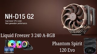 Noctua Nh D15 G2 vs Phantom Spirit 120 Evo vs LF 3 240  CPU cooler review  7800x3D [upl. by Allcot]