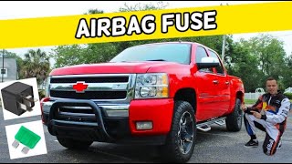 CHEVROLET SILVERADO AIRBAG FUSE AIR BAG SYSTEM FUSE LOCATION 2006 2007 2008 2009 2010 2011 2012 2013 [upl. by Nayve]