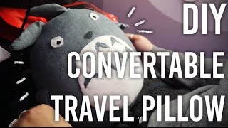 How to Make Convertible Travel Pillow  Totoro Edition  DIY [upl. by Novello]