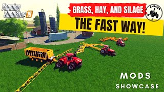 Great Mods for Grass Hay amp Silage  Mod Showcase  FS19 [upl. by Carrew831]