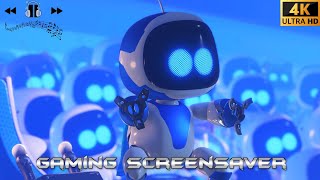 Gaming Screensaver Astro Bot  Screensaver with Music 4KHDR  Wallpaper  Background [upl. by Ahsiekram]