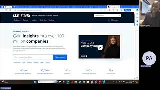 Using Statista to find company profile and other relevant data [upl. by Anecusa921]
