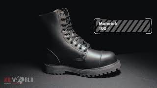 Brandit Army leather Phantom Boots 10 Eyelets [upl. by Isabelita566]