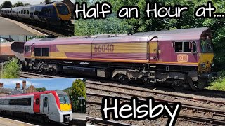 Half an Hour at 396  Helsby Station 16062022  Transport for Wales Northern DB Cargo trains [upl. by Bellaude]