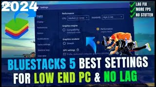 Bluestacks 5 best settings for low end pc bluestacks5 [upl. by Birecree625]