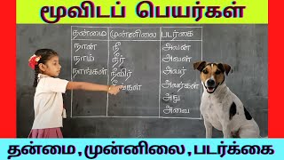 மூவிடப் பெயர்கள் தன்மை முன்னிலை படர்க்கை  தமிழ் இலக்கணம் இடங்கள் [upl. by Kcinomod]