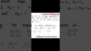 Bilinear Transformations  Conformal Mapping complexanalysis csirnetmathematics [upl. by Novy562]