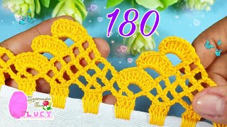 Puntilla 180NUEVO DISEÑO puntilla de una sola vuelta Te encantará el resultado 🌸🌼🌷🌻🦋 [upl. by Thapa998]