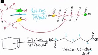 Oxidation of Alkene by HotConcentrated Acidified KMnO4As level Chemistry with past paper questions [upl. by Suertemed]