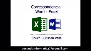 Combinar correspondencia en Ms Word con una hoja de cálculo de Excel [upl. by Brine]