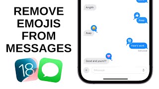 How to Remove Emojis from Message on iPhone  iOS 18 [upl. by Cordova]