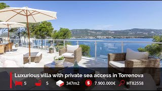 Luxurious villa with private sea access in Torrenova Mallorca [upl. by Natrav]