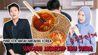 Masak bareng MASAKAN KOREA bareng istri SUNDUBU JJIGAEsup tahu sutra [upl. by Demetra464]