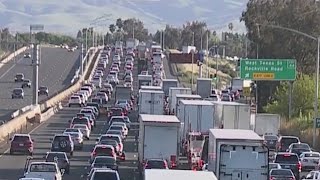 Shooting on I80 shuts down freeway in Northern Californa [upl. by Enialehs]