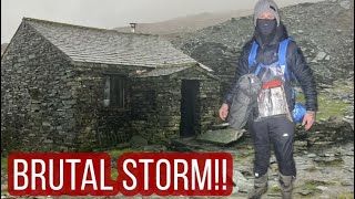 Camping At DubsBothy Hut Lake District  Extreme Weather Conditions [upl. by Camila]