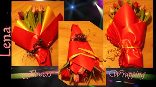 Blumenstrauß DIY 🌷3 Arten Blumen zu verpacken 1 sheet 3 way to wrap flowerGeschenk einpacken [upl. by Base721]