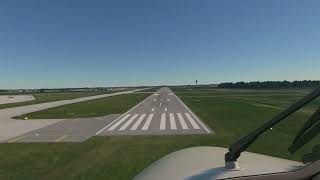 Landing in Bloomington Illinois  KBMI BMI  Central Illinois Regional Airport at Bloomington [upl. by Aniara248]