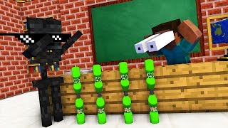 BOTTLE FLIP Challenge and Stupid Jokes in Minecraft [upl. by Am]