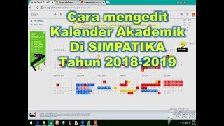 Cara edit Kalender Pendidikan di Simpatika Tahun 20182019 [upl. by Adianez393]