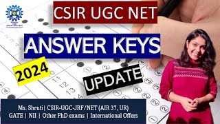 CSIRUGCNETJRF Provisional Answer Keys 2024 nta csirugcjrf jrf ntaugcnet phd answerkey phd [upl. by Vikki]