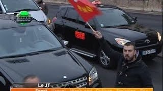 Manifestation des taxis Lyon [upl. by Letsyrk]