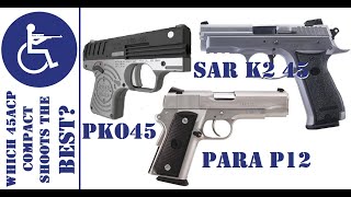 Comparison Three 45 ACP Steel Frame Compacts [upl. by Airogerg193]