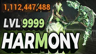 Endgame HARMONY Build  Billion Damage vs Level 9999 Warframe [upl. by Dole608]