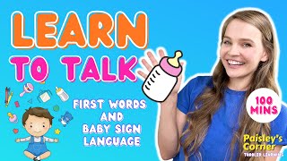 Learn to Talk  Baby Learning 3  First Words  Learning Videos for Toddlers  Baby Sign Language [upl. by Batista490]