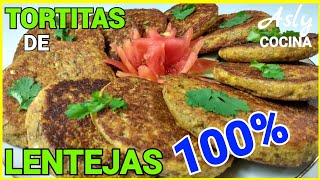 TORTITAS de LENTEJAS Sin HUEVO Sin AVENA Saben a Carne  TORTAS de LENTEJAS HAMBURGUESA de LENTEJAS [upl. by Lenes748]