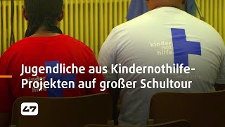 STUDIO 47 live  JUGENDLICHE AUS KINDERNOTHILFEPROJEKTEN AUF GROSSER SCHULTOUR IN DUISBURG [upl. by Ajet138]