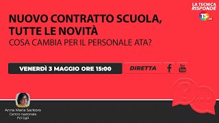 Nuovo contratto scuola tutte le novità cosa cambia per il personale Ata [upl. by Atteuqal]