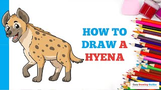 How to Draw a Hyena in a Few Easy Steps Drawing Tutorial for Beginner Artists [upl. by Rizzo]