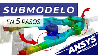 Tecnica de Submodelado en 5 pasos caso estático con ANSYS [upl. by Adiaros]