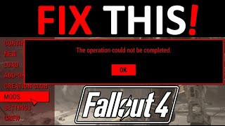 How To Fix The operation could not be completed error in Fallout 4 [upl. by Jackelyn]