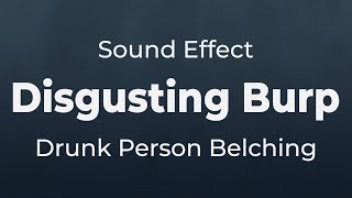 Disgusting Burp Belch of a Drunk Person Sound Effect  SFX Free for NonProfit Projects [upl. by Dez408]