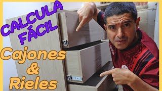 😎COMO CALCULAR las MEDIDAS🔨Para INSTALAR Las CORREDERAS amp CAJONES en MUEBLES 🚀FÓRMULA FÁCIL💪 [upl. by Norac724]