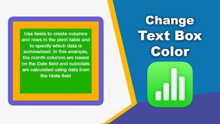 How to change text box border color in Apple Numbers Spreadsheet on Mac [upl. by Egap638]