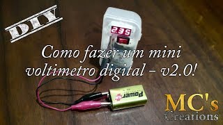 DIY Como fazer um mini voltimetro digital  v20 FácilDeFazer [upl. by Ranit310]